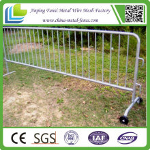 Road Safety Galvanized Steel Mobile Barrier with Wheels